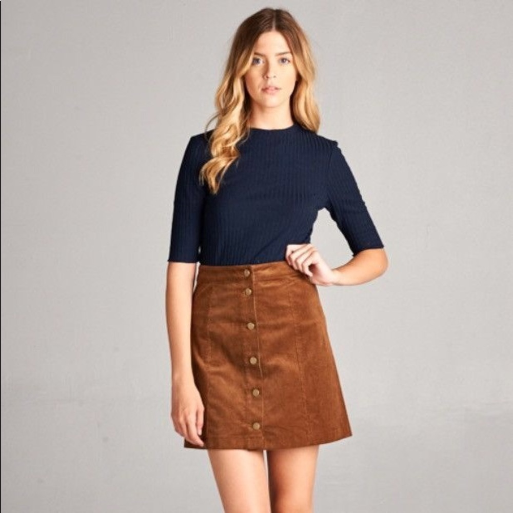 ❌SOLD❌Camel Corduroy Skirt